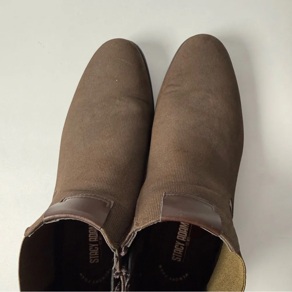 Stacy Adam’s Oakhurst Textured Fabric Brown Chelsea Men's Brown‎ Boots